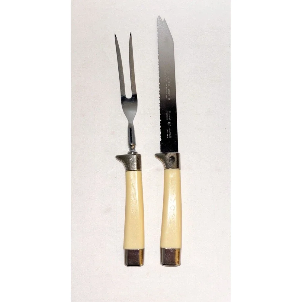 Vintage Emdeko Sheffield England Cutlery Set Carving Knife-Serving Fork